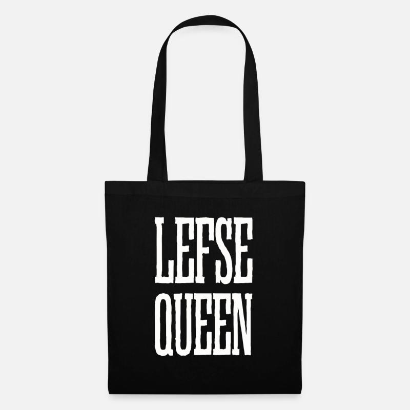 Lefse Queen | Lefse Rolling Team-produkt - Stoffveske - svart