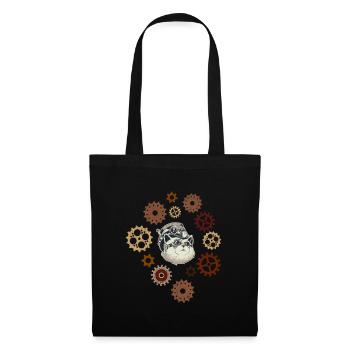 Cat Steampunk Hat Science Fiction Fantasy Cat - Tote Bag - black - Front