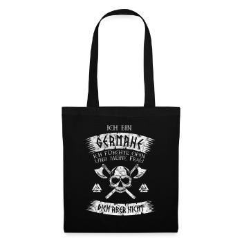 I am Germane - Viking saying - Tote Bag - black - Front