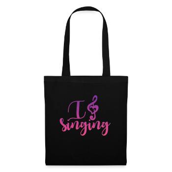 I Love SInging Choir Karaoke Chorus Musique chorale - Sac en tissu - noir - Devant