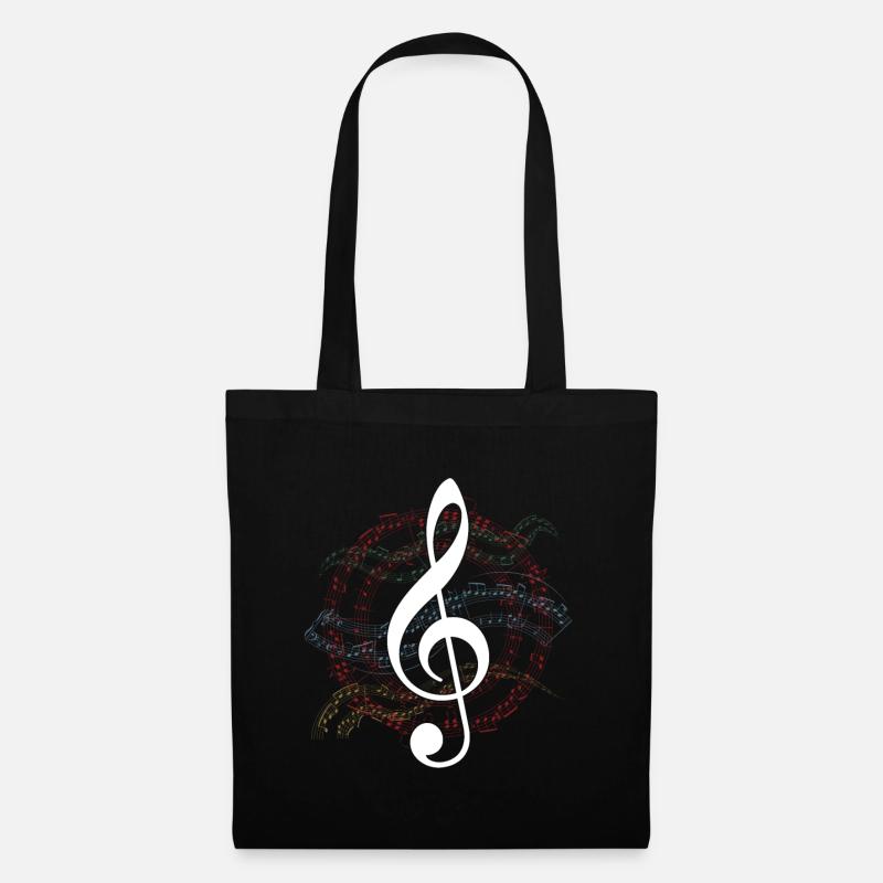 Musik Noten Clef Chor Chor Musik Chor Geschenk - Stoffbeutel - Schwarz
