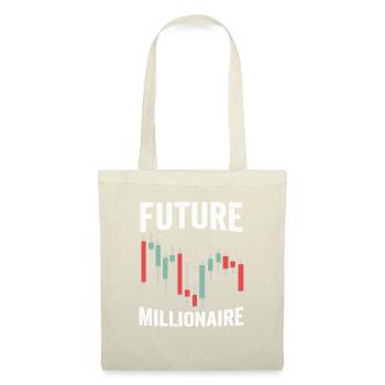 Futur millionnaire Drôle - Sac en tissu - nature - Devant
