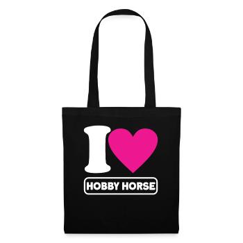 Horse Riding Hobbyhorse - Tote Bag - black - Front