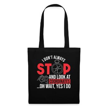 Geocacher Aventure Geocaching - Sac en tissu - noir - Devant