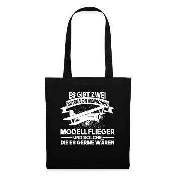 Modellflieger Pilot Modellflug - Stoffbeutel - Schwarz - Vorne