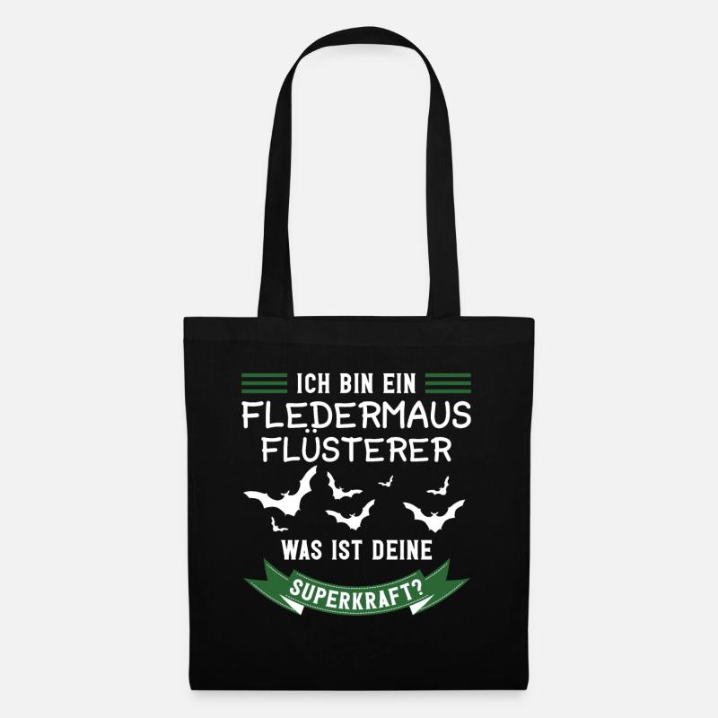 Bat Tierliebhaber Fledermäuse - Stoffbeutel - Schwarz