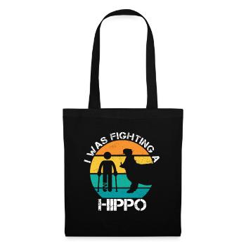 I Was Fighting A Hippo Broken Leg Gypsum Leg - Tote Bag - black - Front