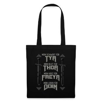 My Sword for Tyr My Life for Odin Viking - Tote Bag - black - Front