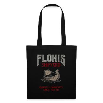 Flokis Shipyard - Viking Longboat - Sac en tissu - noir - Devant