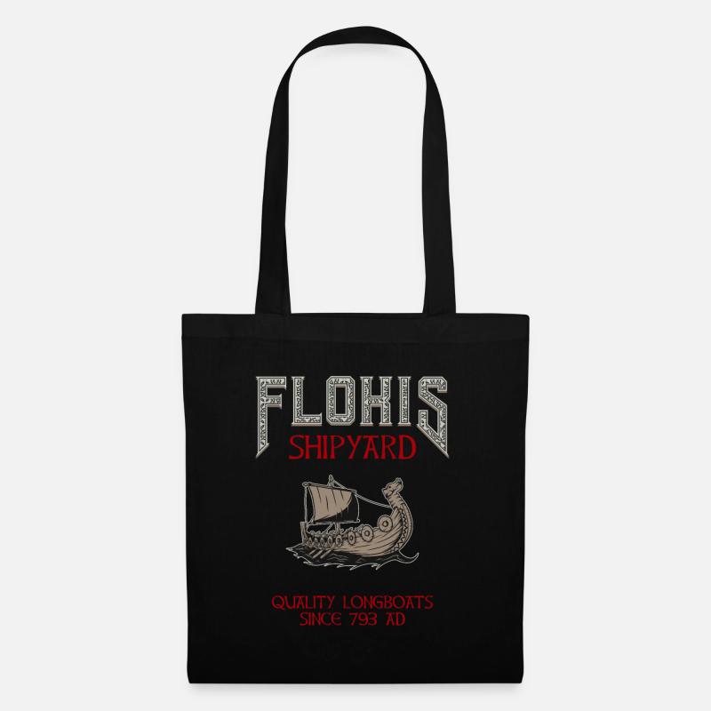 Flokis Shipyard - Viking Longboat - Stoffbeutel - Schwarz