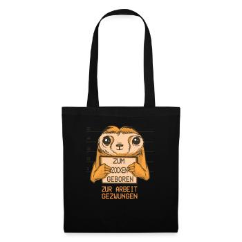 Geboren Zum Zocken zur Arbeit Gezwungen Gamer Gift - Stoffbeutel - Schwarz - Vorne