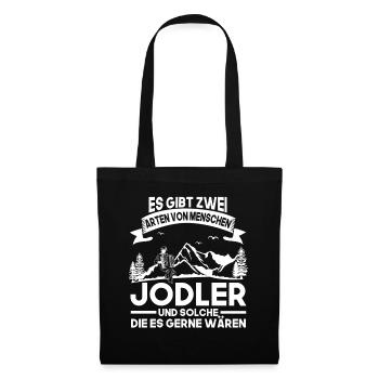 Jodelmusik Jodelgesang Jodeln - Stoffbeutel - Schwarz - Vorne
