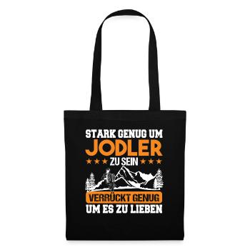 Jodler Jodelmusik Jodeln - Stoffbeutel - Schwarz - Vorne