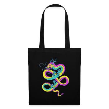 Pansexuel Dragon Pan Pride Drapeau Pansexualité - Sac en tissu - noir - Devant