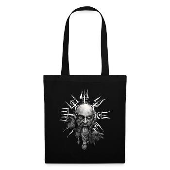 Vegvisir Odin avec Hugin et Munin - Vikings - Sac en tissu - noir - Devant