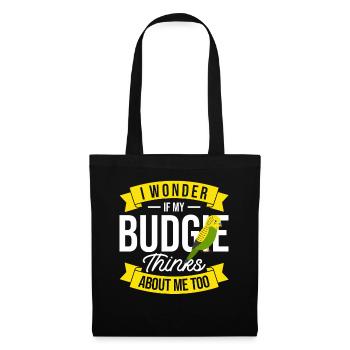 Oiseau perruque perruque cadeau - Sac en tissu - noir - Devant