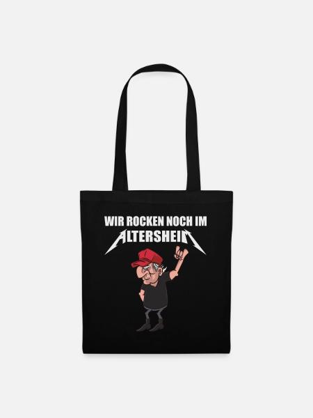 Wir Rocken Noch Im Altersheim Altrocker - Stoffbeutel - Schwarz