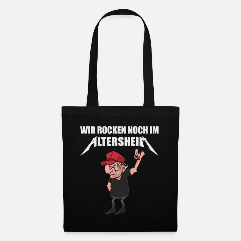 Wir Rocken Noch Im Altersheim Altrocker - Stoffbeutel - Schwarz