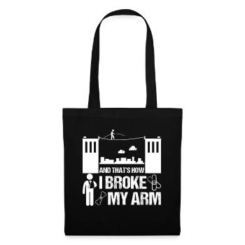 Corde raide bras cassé bras cassure cadeau enfants - Sac en tissu - noir - Devant