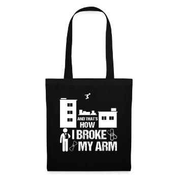 Parkour bras cassé bras cassure cadeau homme garçon - Sac en tissu - noir - Devant