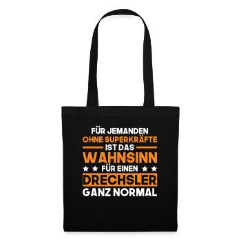 Handwerker Drechselbank Drechsler Geschenk - Stoffbeutel - Schwarz - Vorne