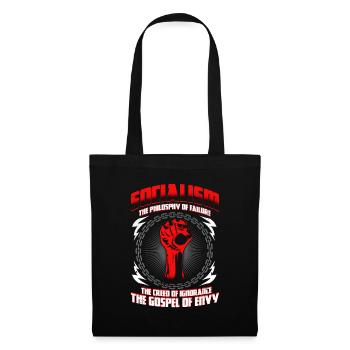 Capitaliste citation anti socialisme cadeau - Sac en tissu - noir - Devant