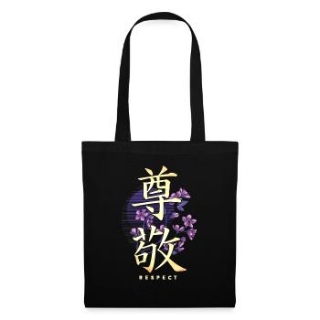 Symbol Kanji Japanese Symbol Respect Gift - Tote Bag - black - Front