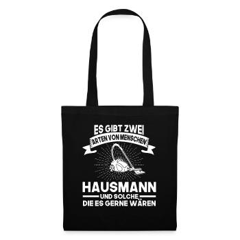 Hausmann Spruch Putzkraft Geschenk - Stoffbeutel - Schwarz - Vorne
