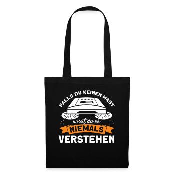 Putzkraft Hausfrau Saugroboter Geschenk - Stoffbeutel - Schwarz - Vorne