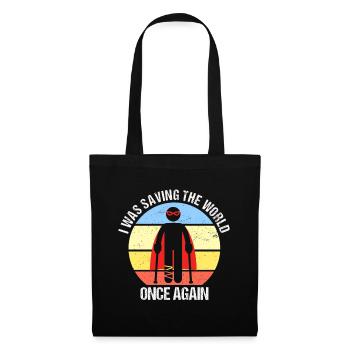 I Was Saving The World Fracture du pied - Sac en tissu - noir - Devant