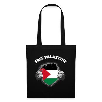Free Palestine T-shirt Palestine Palestinienne - Sac en tissu - noir - Devant