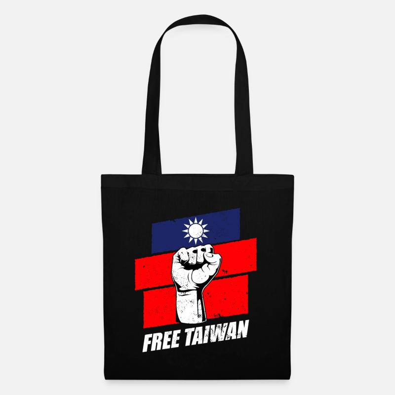 Free Taiwan - Stoffbeutel - Schwarz