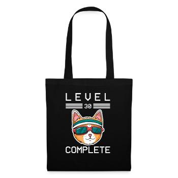 Cool Gamer Level 30 Complete 30.Anniversaire Gifts - Sac en tissu - noir - Devant