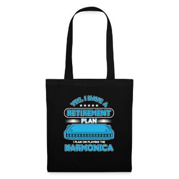 Retirement Plan Harmonica Instrument Blues Gift - Tote Bag - black - Front