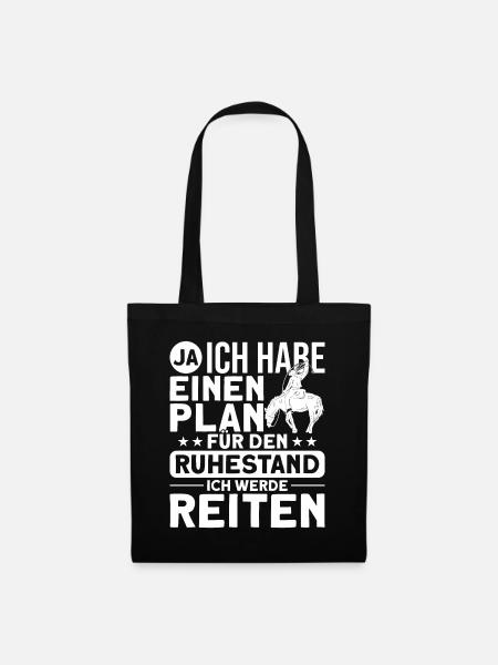 Reiter Reiten Westernreiten - Stoffbeutel - Schwarz