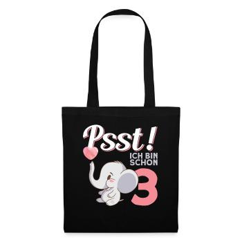 Girls Children's Birthday 3rd Birthday - Tote Bag - black - Front