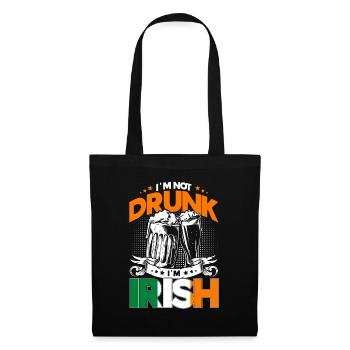 Irland Bier Ire Geschenk - Stoffbeutel - Schwarz - Vorne