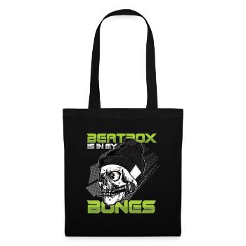 Beatbox In My Bones Skull Skeleton DJ Beatboxer - Sac en tissu - noir - Devant