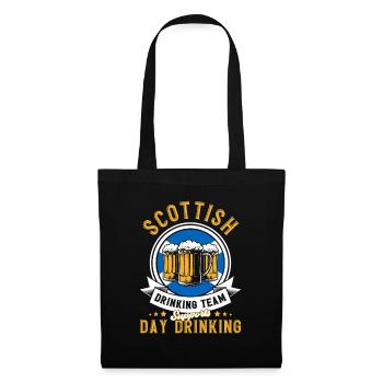 Bier Schotte Schottland Geschenk - Stoffbeutel - Schwarz - Vorne
