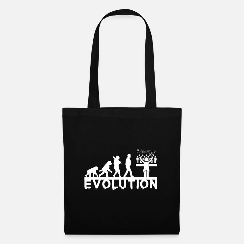 Chorleiter Evolution Chor Chormusik Geschenk - Stoffbeutel - Schwarz