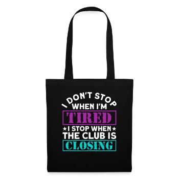 Raver EDM Drum And Bass cadeau - Sac en tissu - noir - Devant