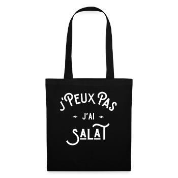 je peux pas j'ai salat idée cadeau humour muslim - Sac en tissu - noir - Devant