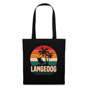 Norddeutschland Nordsee Langeoog Geschenk - Stoffbeutel - Schwarz - Vorne