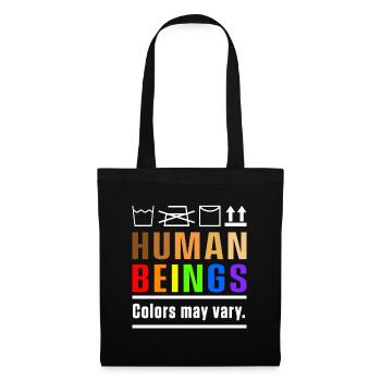 Human Being Colors May Vary LGBTQ Homosexual Gift - Tote Bag - black - Front