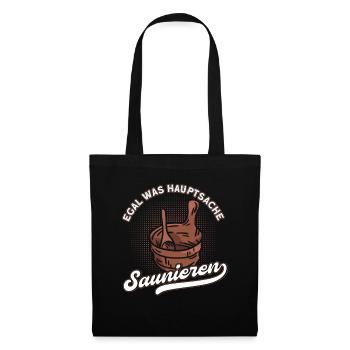 Saunameister Sauna Sauna Aufguss Geschenk - Stoffbeutel - Schwarz - Vorne