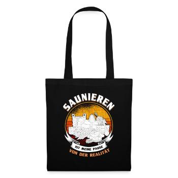 Saunameister Sauna Aufguss Sauna Geschenk - Stoffbeutel - Schwarz - Vorne