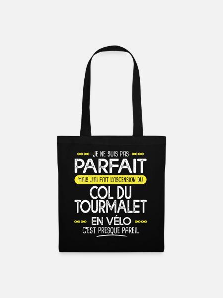 pas parfait ascension Tourmalet en vélo cyclisme - Sac en tissu - noir