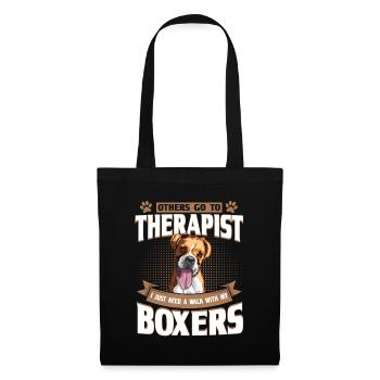 Boxer Hund Boxer Liebhaber Boxer Geschenk - Stoffbeutel - Schwarz - Vorne