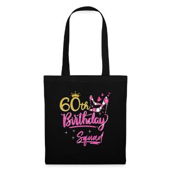 60 ans femmes 60 ans cadeau - Sac en tissu - noir - Devant
