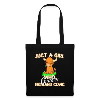 Just A Girl Who Loves Highland Cows - Tote Bag - black - Front
